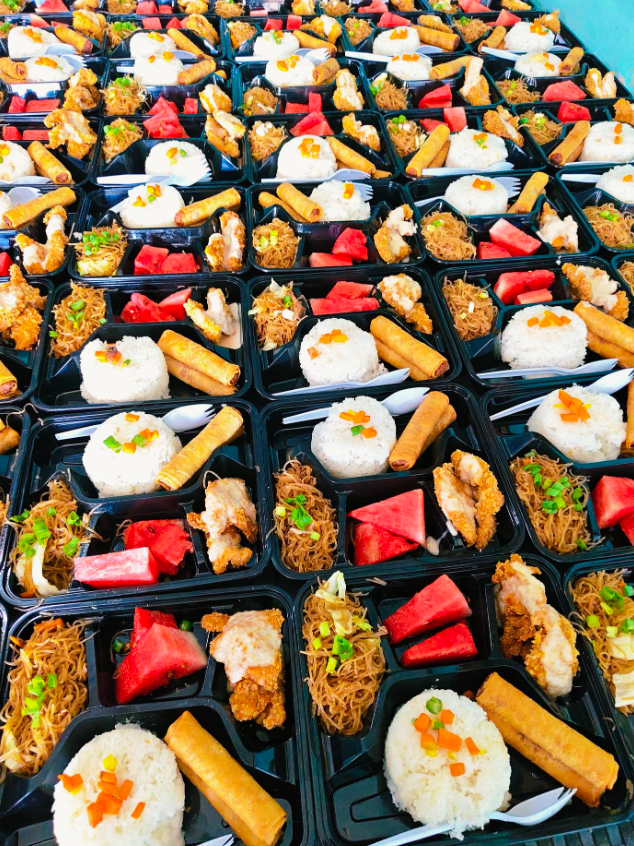 Colorful bento meals